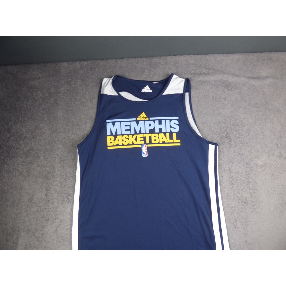 Memphis Grizzlies NBA Basketball Jersey Mens 2XL Navy Blue Tank Top Adidas